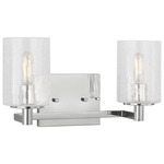 Parker Bathroom Vanity Light - Chrome / Clear Crackle