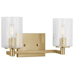 Parker Bathroom Vanity Light - Satin Bronze / Clear Crackle