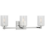 Parker Bathroom Vanity Light - Chrome / Clear Crackle