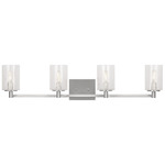 Parker Bathroom Vanity Light - Brushed Steel / Clear Crackle