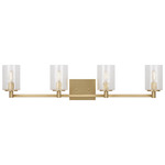 Parker Bathroom Vanity Light - Satin Bronze / Clear Crackle