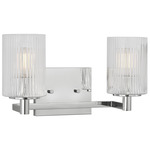 Lando Bathroom Vanity Light - Chrome / Clear Fluted