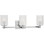 Lando Bathroom Vanity Light - Chrome / Clear Fluted