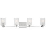 Lando Bathroom Vanity Light - Chrome / Clear Fluted