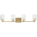 Lando Bathroom Vanity Light - Satin Bronze / Clear Fluted