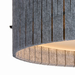 Kerflights Drum Felt Pendant - Black / Armor Felt