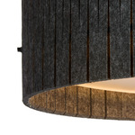 Kerflights Drum Felt Pendant - Black / Cast Felt