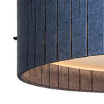 Kerflights Drum Felt Pendant - Black / Indigo Felt