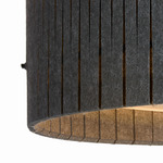 Kerflights Drum Felt Pendant - Black / Mineral Felt
