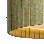 Kerflights Drum Felt Pendant - Black / Olive Felt