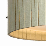 Kerflights Drum Felt Pendant - Black / Sage Felt