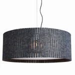 Kerflights Drum Felt Pendant - Black / Armor Felt
