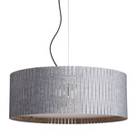 Kerflights Drum Felt Pendant - Black / Nickel Felt