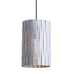 Kerflights P2 Felt Pendant - Black / Nickel Felt
