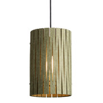 Kerflights P2 Felt Pendant - Black / Olive Felt