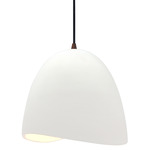 Radiance Brisa Pendant w/ Black Cord - Matte Black / Bisque