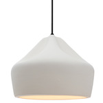 Radiance Crease Pendant - Matte Black / Bisque