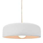 Radiance Spire Pendant - Brushed Brass / Bisque