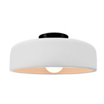 Radiance Spire Semi Flush Ceiling Light - Matte Black / Bisque