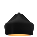Radiance Crease Pendant - Matte Black / Carbon / Champagne Gold