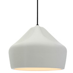 Radiance Crease Pendant - Matte Black / Matte White
