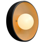 Ambiance Coupe Wall Sconce - Carbon / Champagne Gold / Frosted
