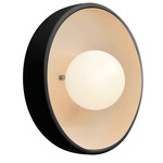 Ambiance Coupe Wall Sconce - Carbon Matte Black / Frosted