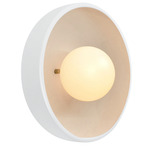 Ambiance Coupe Wall Sconce - Gloss White / Frosted