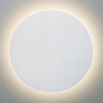 Ambiance Disc Backlit Wall Sconce - Gloss White