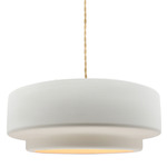 Radiance Pendant - Brushed Brass / Bisque