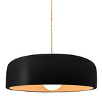 Radiance Spire Pendant - Brushed Brass / Carbon / Champagne Gold