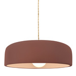 Radiance Spire Pendant - Brushed Brass / Canyon Clay