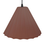 Radiance Fluted Pendant - Matte Black / Canyon Clay