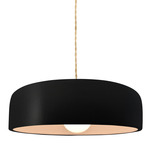 Radiance Spire Pendant - Brushed Brass / Carbon