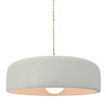 Radiance Spire Pendant - Brushed Brass / Matte White
