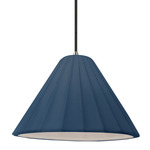 Radiance Fluted Pendant - Brushed Nickel / Midnight Sky
