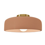 Radiance Spire Semi Flush Ceiling Light - Brushed Brass / Adobe