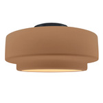 Radiance Tier Semi Flush Ceiling Light - Matte Black / Adobe