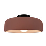 Radiance Spire Semi Flush Ceiling Light - Matte Black / Canyon Clay