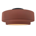 Radiance Tier Semi Flush Ceiling Light - Matte Black / Canyon Clay