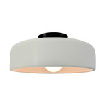 Radiance Spire Semi Flush Ceiling Light - Matte Black / Matte White