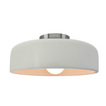 Radiance Spire Semi Flush Ceiling Light - Brushed Nickel / Matte White