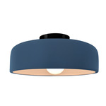 Radiance Spire Semi Flush Ceiling Light - Matte Black / Midnight Sky
