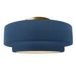 Radiance Tier Semi Flush Ceiling Light - Brushed Brass / Midnight Sky