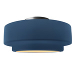 Radiance Tier Semi Flush Ceiling Light - Brushed Nickel / Midnight Sky