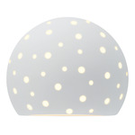 Perforated Globe Wall Sconce - Gloss White