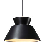 Radiance Trapezoid Pendant w/ Black Cord - Matte Black / Carbon