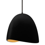 Radiance Brisa Pendant w/ Black Cord - Matte Black / Carbon / Champagne Gold