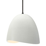 Radiance Brisa Pendant w/ Black Cord - Matte Black / Matte White