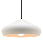 Radiance Crease Large Pendant - Matte Black / Bisque